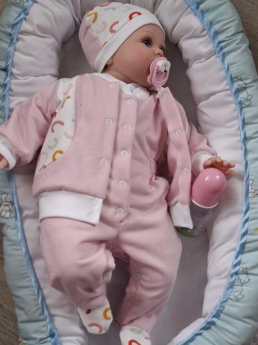 BébiNett - Haler 3 részes újszülött baba együttes és szett rózsaszín