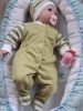 BébiNett - Lede baba rugdalózó sapkával raglán ujjú borsózöld