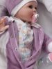 BébiNett - Uffeln baba rugdalózó sapkával polár, lila