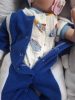 BébiNett - Incourt baba rugdalózó sapkával polár, királykék