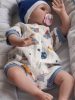 BébiNett - Incourt baba rugdalózó sapkával polár, királykék