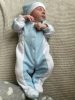 BébiNett - Nijlen baba rugdalózó sapkával polár, világoskék