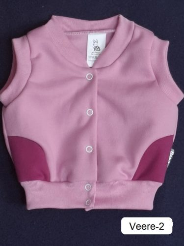 BébiNett - Veere baba mellény pamut ujjatlan középrózsaszín