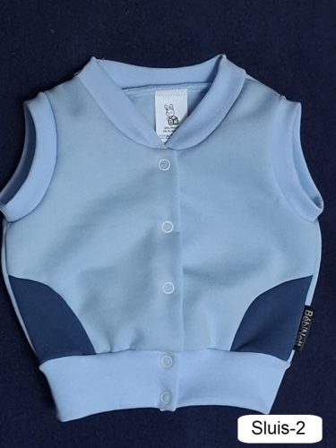 BébiNett - Sluis baba mellény pamut ujjatlan világoskék